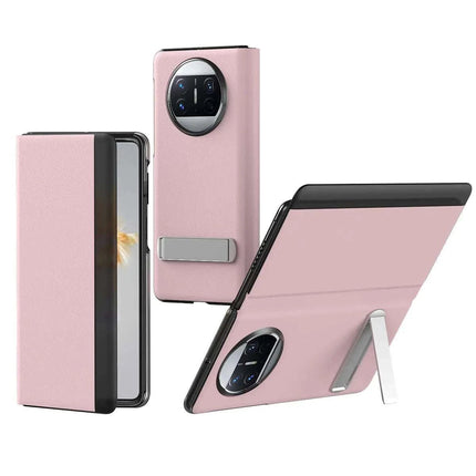 COQUE Case for Huawei Mate X3 Mobile Phone Holster with Bracket FunctionAll - Inclusive Protection Smart Window Flip Phone Cover - Pink - Royalessencelux