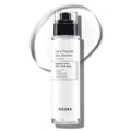 Clear glass bottle with black pump and minimalist white label of cosrx 6x peptide collagen booster toner serum