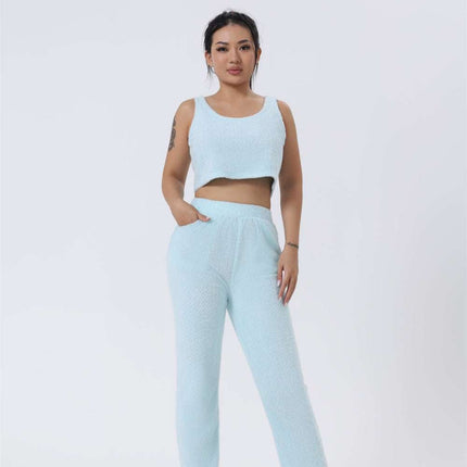 Cozy Pajama Set, 3 Piece Lounge Set, Cute Loungewear, Warm Suit Sets, Matching Set, Lounge Set, 3 Piece Pant Sets, Women Winter Dress - Royalessencelux