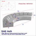 Cream corduroy curved sectional sofa in gray fabric with multiple cushions showcasing corduroy curved sectional style