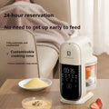 Cream multifunctional baby cooking machine with cream color, digital display, and transparent food container for easy use