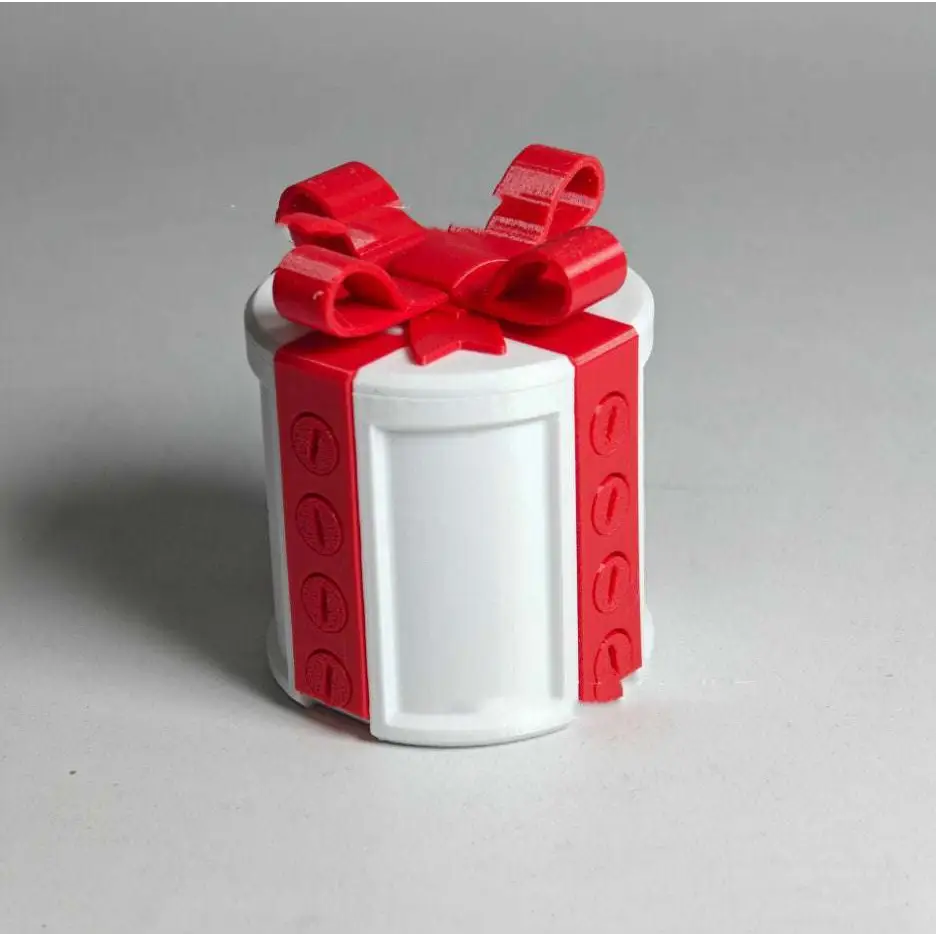 White lego valentine day gift box with creative bowknot pink and red ribbon bow for valentine day gift