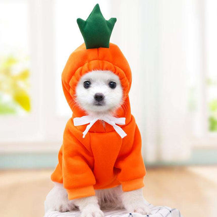 Cute Fruit Dog Clothes For Small Dogs Hoodies Winter Warm Fleece Pet Clothing Puppy Cat Costume Coat For French Chihuahua Outfit - Royalessencelux