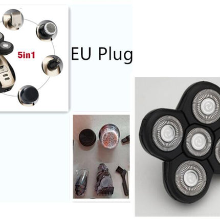 5 In 1 Multifunctional Electric Shaver 5 Blade Razor For Men Shaved Head Rechargeable Shaving Machine Beard Nose Hair Trimmer - Royalessencelux