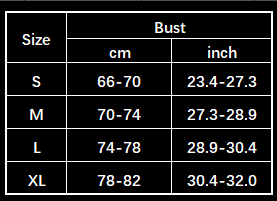 The white ribbed sexy bikini set with gold ring accents includes a size chart displaying bust measurements in centimeters and inches from size s to xl, ideal for bikini set summer and tie thong bandage styles.