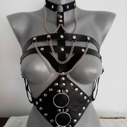 Women's Leather Perform Dance Costume Accessories - Royalessencelux