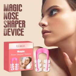 pink plastic nose shaping device with a sleek ergonomic design for correction nose contour and contour nose bridge enhancement