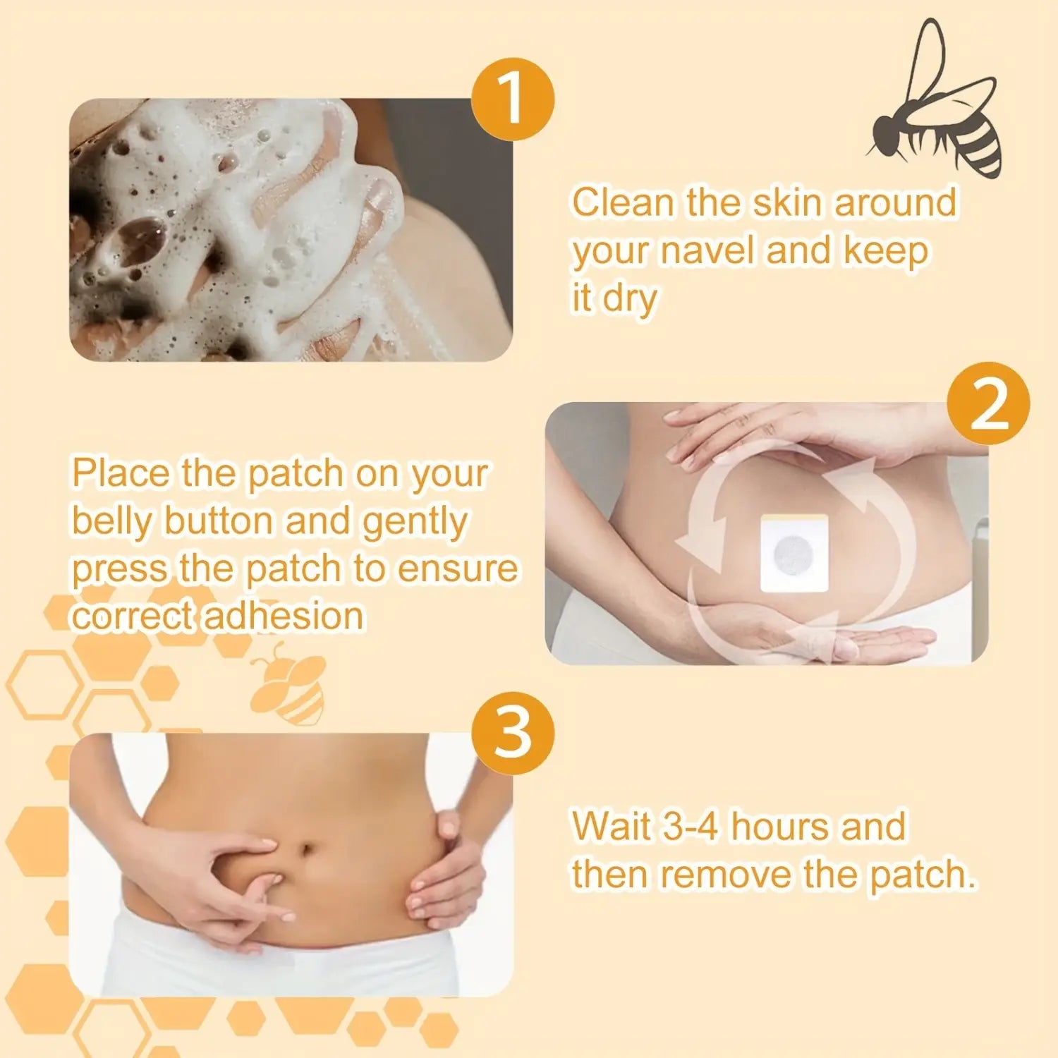 white adhesive navel belly button patch designed for magnetic slimming and belly button patch slimming applications