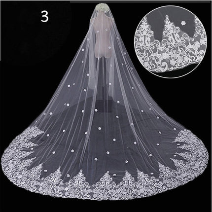 Bridal Wedding Dress Long Tail Luxury Super Fairy Wedding Veil - Royalessencelux