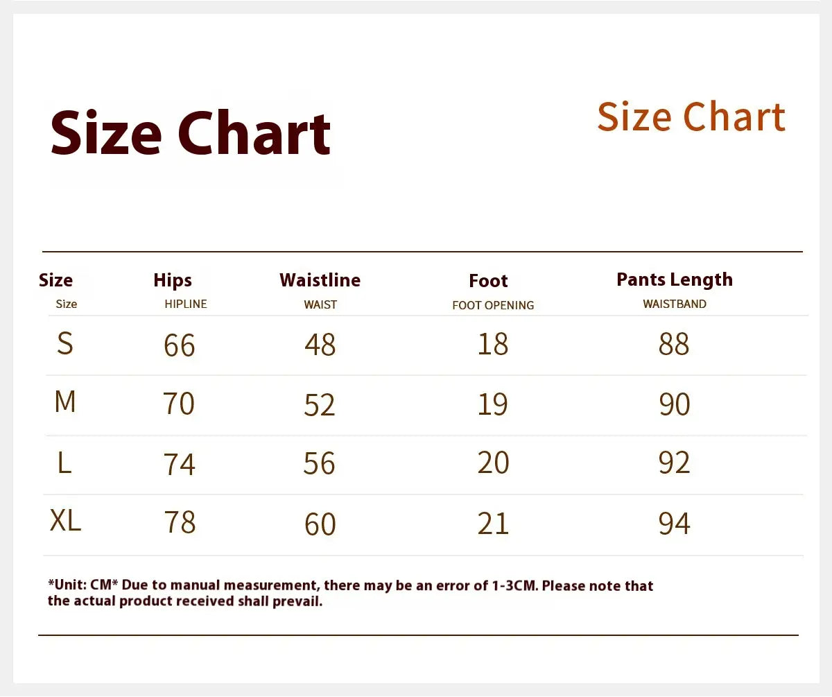 size chart for pants in maroon high waist suit outdoor running nude set displaying measurements in centimeters for sizes s through xl ideal for sports suit outdoor activities