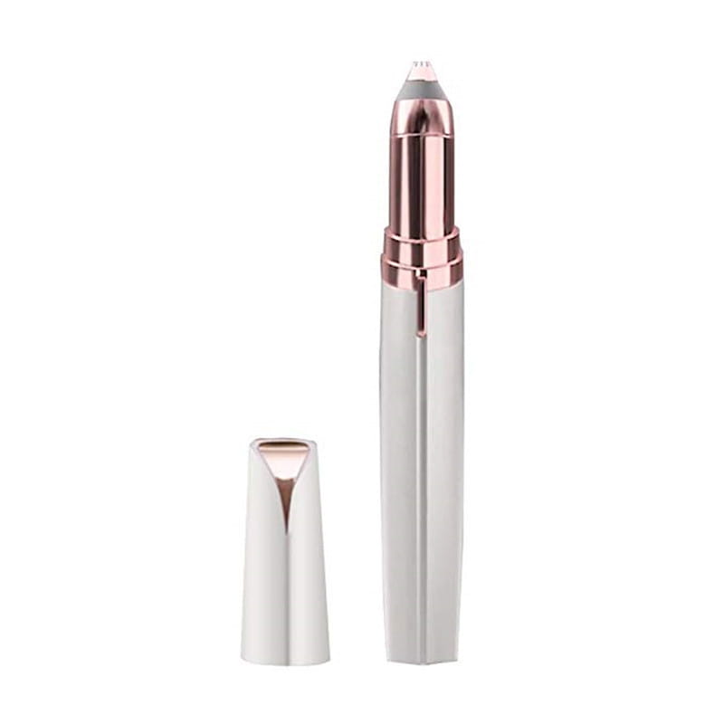 flawlessly brows electric brows electric eyebrow remover featuring a rose gold and silver pen-like design for precise facial hair trimming