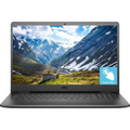 Dark gray dell inspiron laptop i5-1035g1 with 256gb ssd and touch screen displaying mountain landscape wallpaper