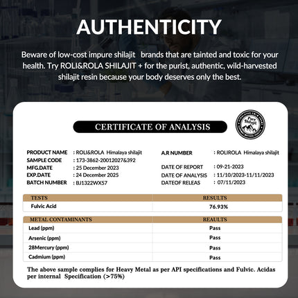 ROLI&ROLA Shilajit Resin 50g - Royalessencelux