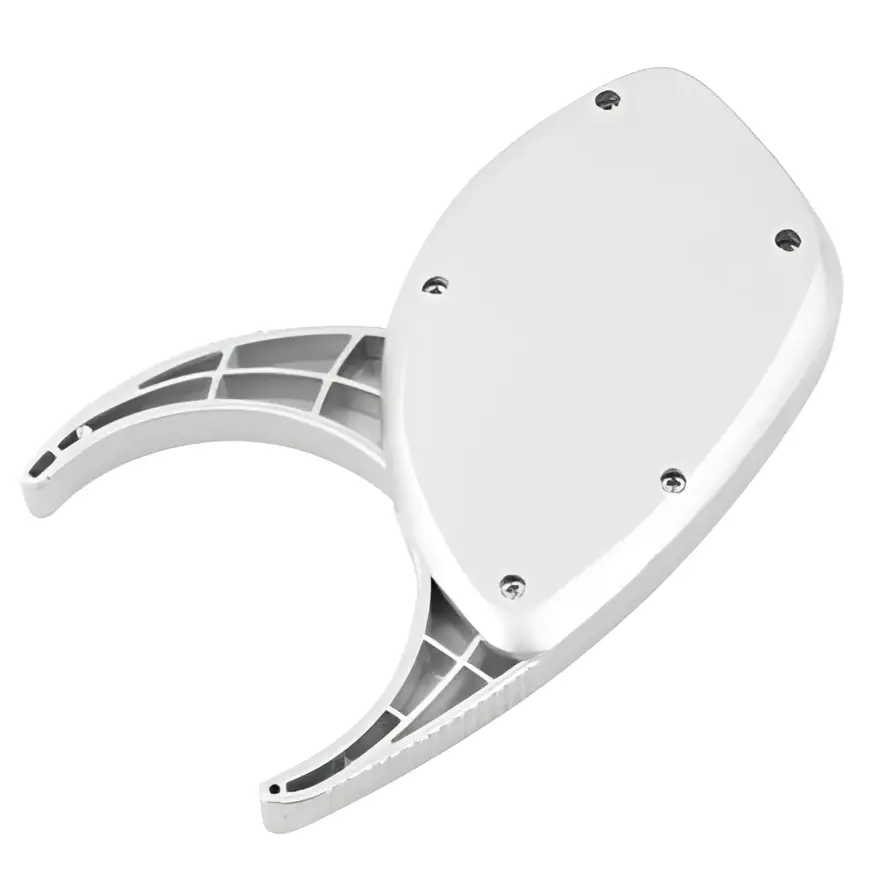 Silver digital body fat caliper with sleek ergonomic design and lcd display measuring wrist circumference