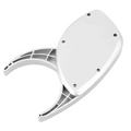 Digital body fat caliper with lcd display featuring a white plastic door handle pull with a sleek ergonomic design