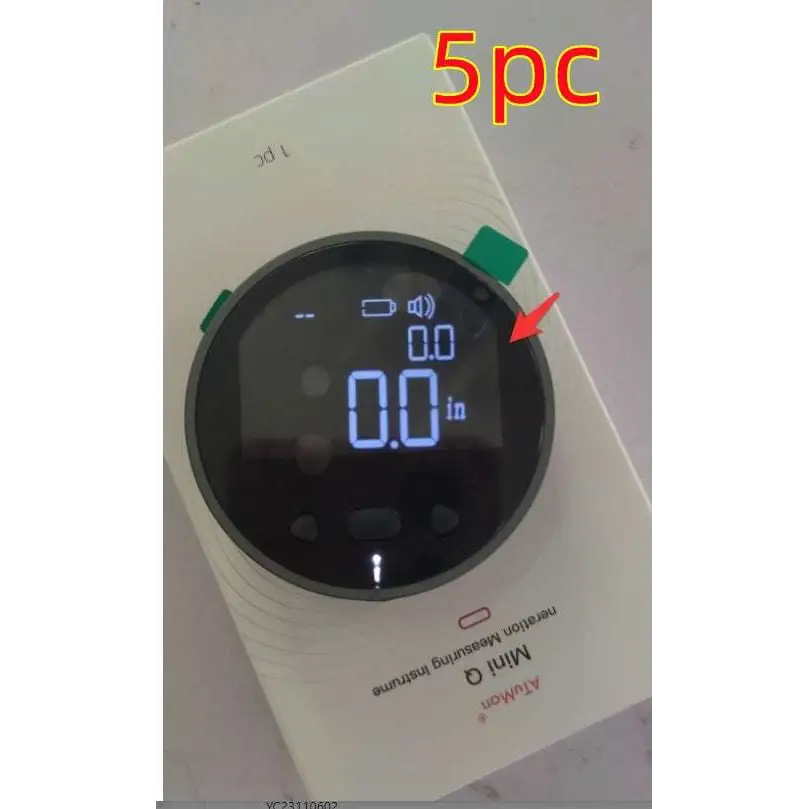 White electronic measuring ruler with circular digital display and green buttons for precise electronic measuring use