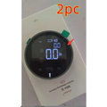 White aiman mini q digital lcd electronic measuring ruler with circular electronic measuring display and green buttons