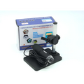 Black usb microscope camera with adjustable arm and 1000x capture resolution featuring sturdy stand and camera lens