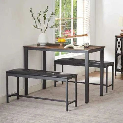 Dining Table Set, Industrial Style Dining Table And Kitchen Chairs - Royalessencelux