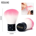 Rosalind dipping powder pink and white gradient synthetic bristle brush with black handle and rhinestones for professional nail beauty