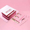 Pink and white diy brow lamination eyebrow kit by iconsign with gold accents and matching tools for professional brow lamination