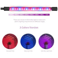 Dual arm clip on led grow light featuring a sleek black bar with flexible design and red blue or combined lighting for plants
