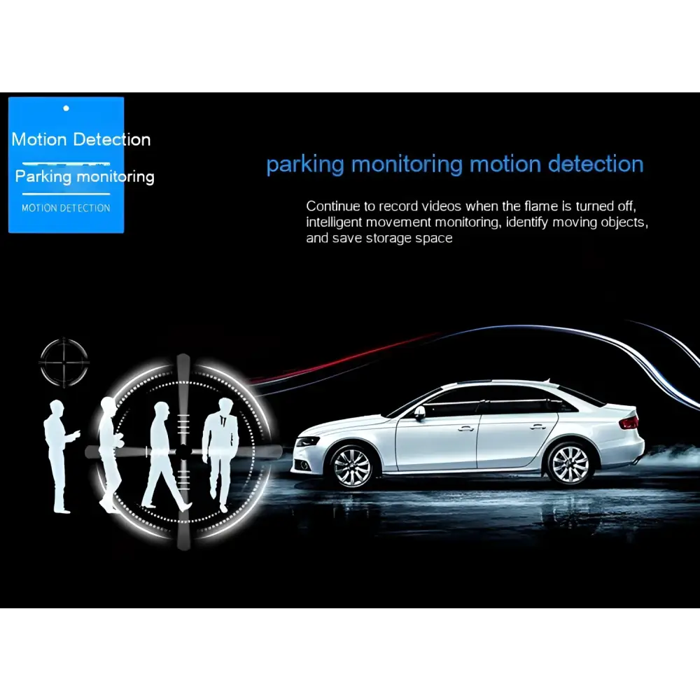 Silver audi sedan with sleek design and alloy wheels shown from the rear with dual lens rearview mirror camera and reversing image