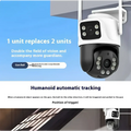 White and black dual screen wireless home monitor with built-in wi-fi antennas for screen wireless home security use