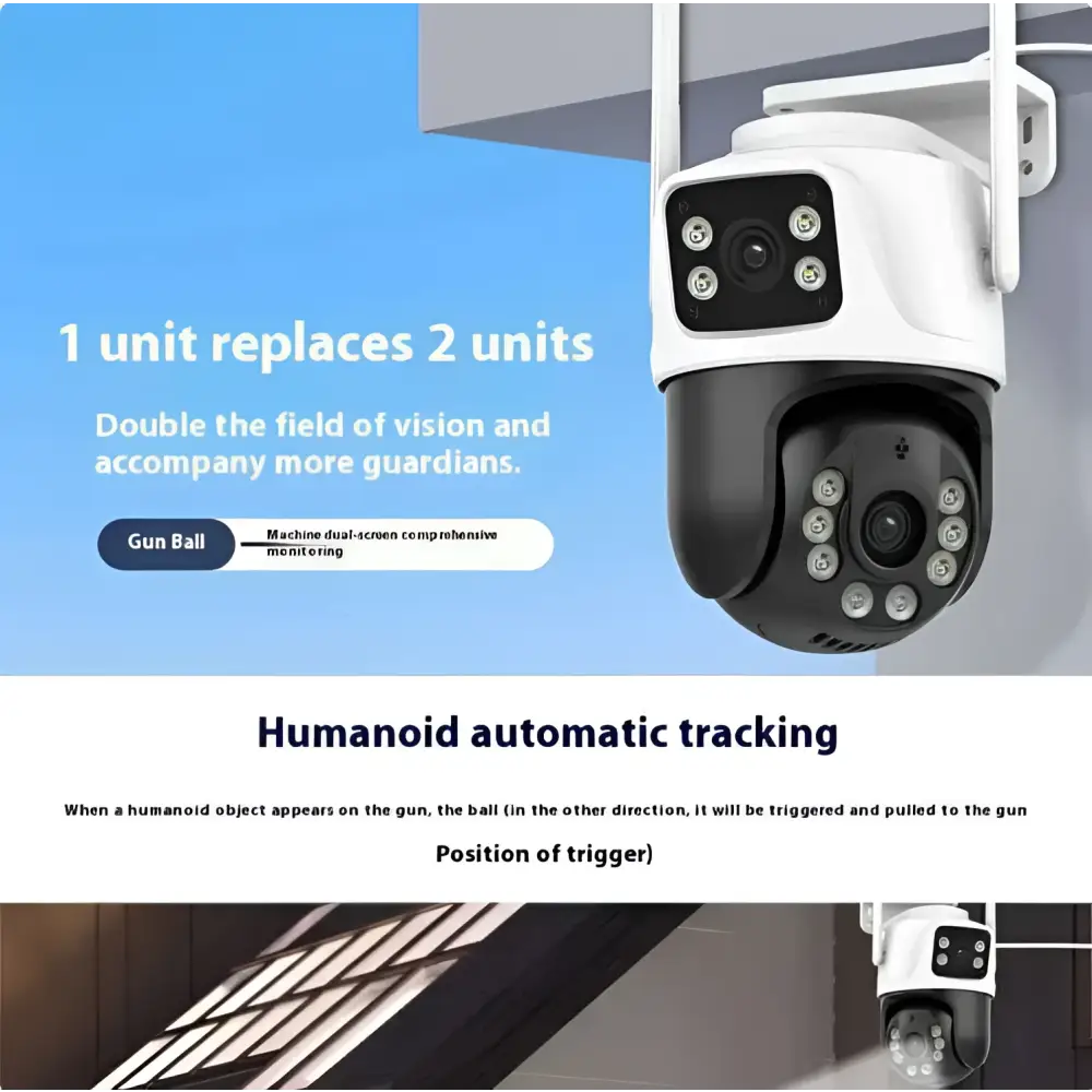 White and black dual screen wireless home monitor with built-in wi-fi antennas for screen wireless home security use