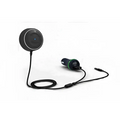 Black circular car hands free stereo adapter with blue led and dual usb car ports for phone music player use