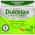 Green and white package of dulcolax laxative tablets 10 count with doctor number 1 recommended brand logo
