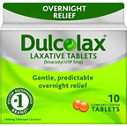 Green and white package of dulcolax laxative tablets 10 count with doctor number 1 recommended brand logo