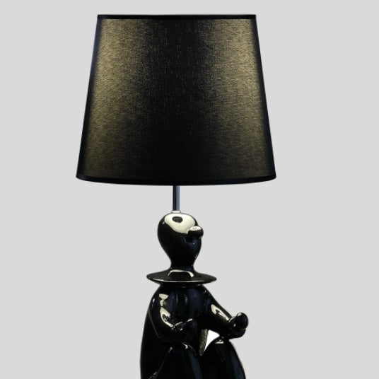Black modern clown resin table lamp with phone holder – view 5