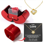 LOVER necklace gold card box / English