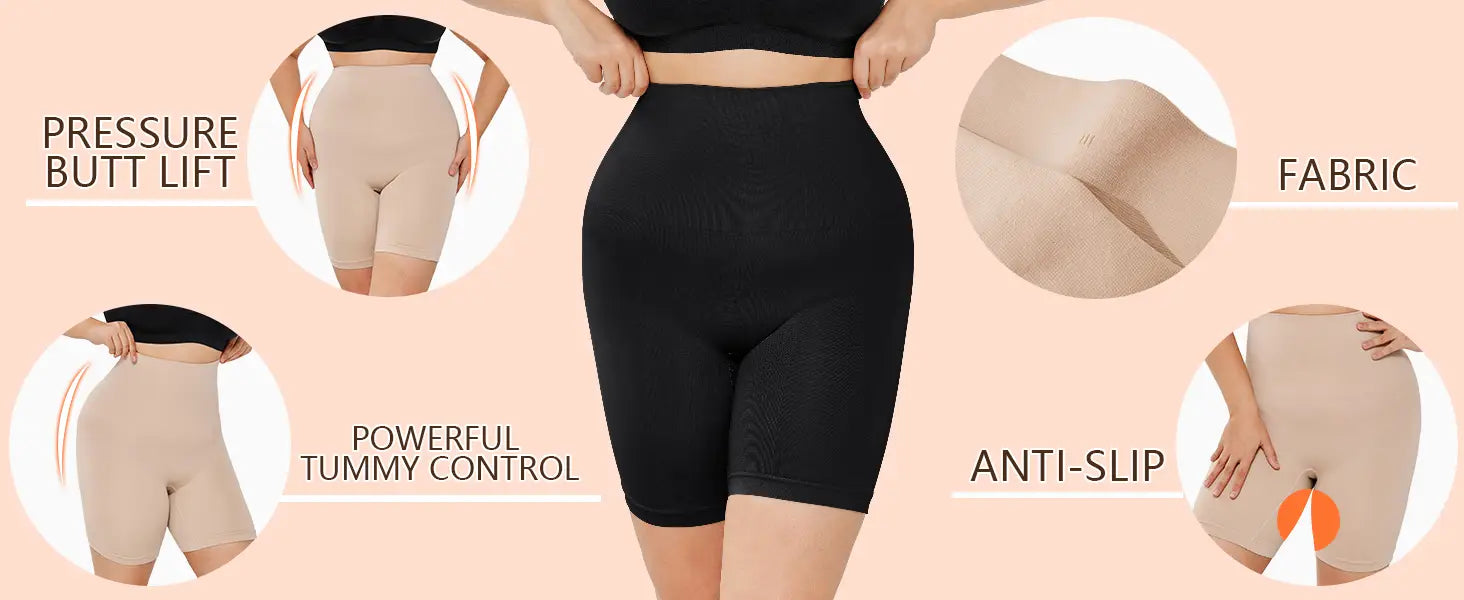 Black high-waisted casual slim leggings made from smooth seamless compression fabric designed for shapewear and casual slim wear.