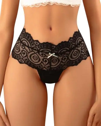 Banamic Womens Underwear Lace Sexy Breathable Panties Scallop Trim Underwear