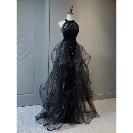 Black Evening Dress For Women - Royalessencelux