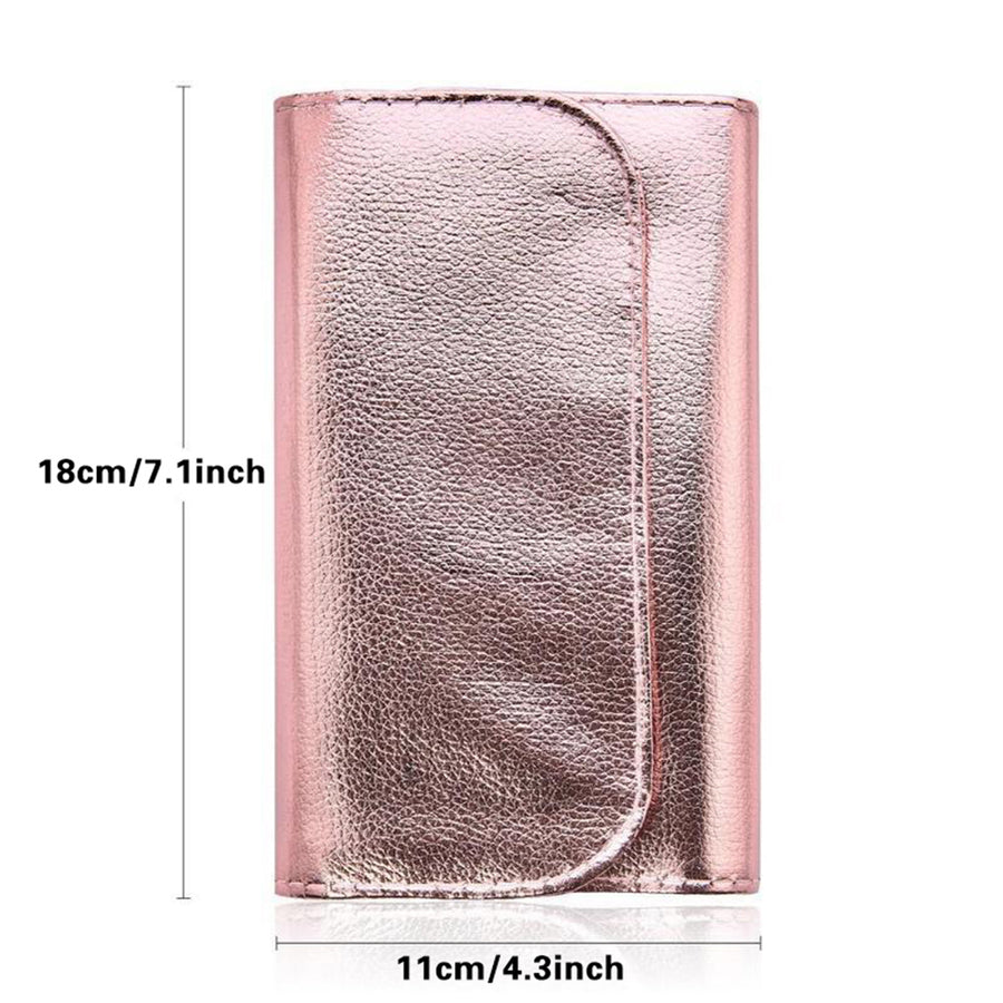 10-Piece Luxury Crystal Handle Makeup Brush Set with Pouch