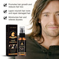 East moon hair spray oil control growth treatment in sleek amber glass bottle with black spray nozzle and gold accents