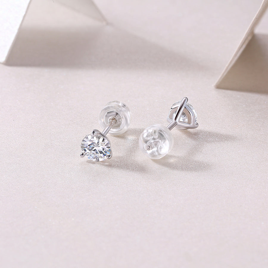 0.5ct Moissanite Stud Earrings S925 Sterling Silver Bridal Wedding Earrings
