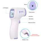 Kids' non-contact infrared forehead thermometer – White