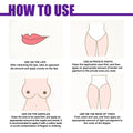Diagram showing application methods of eelhoe rejuvenator areola red pigment intimate area essence on lips and thighs