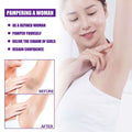 Woman wearing white tank top featuring eelhoe rejuvenator areola intimate area essence to reduce red pigment