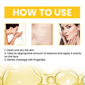 Transparent glass dropper containing light yellow eelhoe retinol anti-wrinkle serum for skin care use
