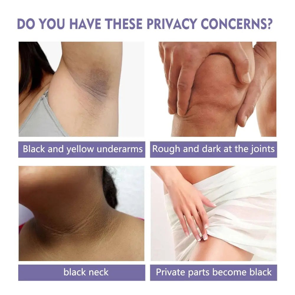 Close-up images showing common skin discoloration treated by eelhoe skin beauty stick black label for whitening and repairing