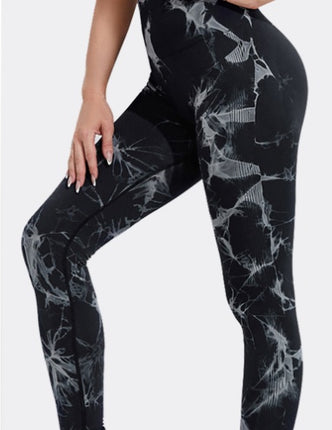 Seamless Tie Dye Leggings Women Yoga Pants Push Up Sport Fitness Running Gym Leggings - Royalessencelux