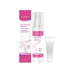 Effective hair removal mousse for body care in pink and white jaysuing hair removal clear pump bottle with matching packaging