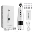 Silver and black electric black head suction instrument with a sleek ergonomic design for effective skin cleansing