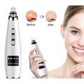 Silver and black electric black head suction instrument with sleek ergonomic design for precise nose extraction