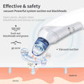 White and blue electric blackhead suction instrument with transparent suction head for effective blackhead removal
